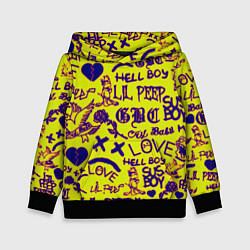 Толстовка-худи детская Lil peep rap pattern, цвет: 3D-черный