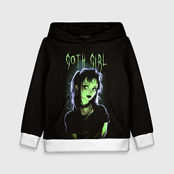Толстовка-худи детская Goth girl - Beetlejuice, цвет: 3D-белый