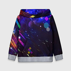 Толстовка-худи детская Космическая геометрия, цвет: 3D-меланж