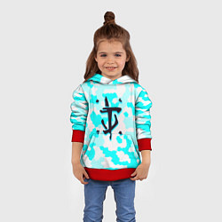 Толстовка-худи детская Doom лого камуфляж, цвет: 3D-красный — фото 2