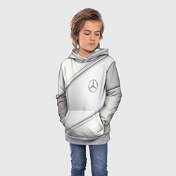 Толстовка-худи детская Mercedes benz metalic collection, цвет: 3D-меланж — фото 2