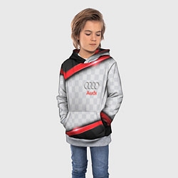 Толстовка-худи детская AUDI auto texture, цвет: 3D-меланж — фото 2