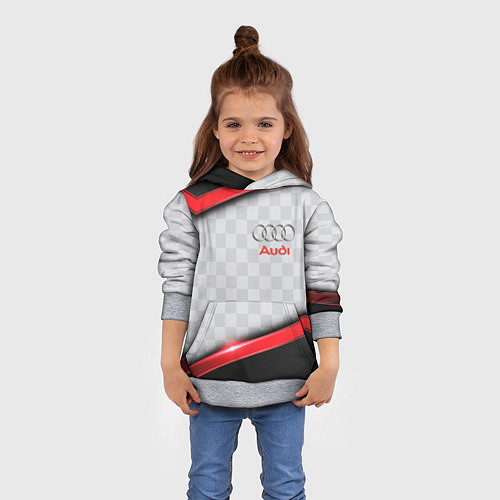 Детская толстовка AUDI auto texture / 3D-Меланж – фото 4