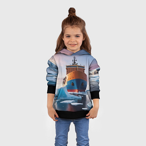 Детская толстовка Северный морской путь / 3D-Черный – фото 4
