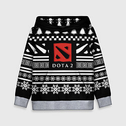 Толстовка-худи детская Dota pattern game, цвет: 3D-меланж