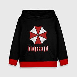 Толстовка-худи детская Biohazard logo, цвет: 3D-красный