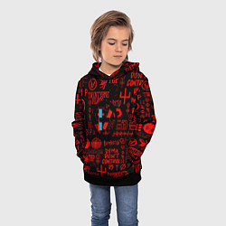 Толстовка-худи детская Twenty one pilots pattern rock steel, цвет: 3D-черный — фото 2