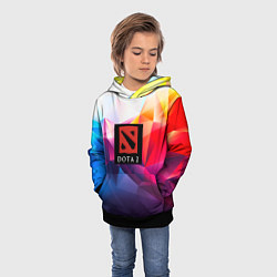 Толстовка-худи детская DOTA geometry neon, цвет: 3D-черный — фото 2