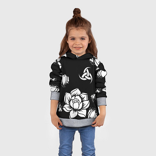 Детская толстовка Русская община символика розы / 3D-Меланж – фото 4