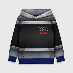 Толстовка-худи детская Audi metal texture, цвет: 3D-синий