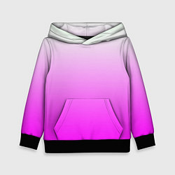 Толстовка-худи детская Gradient color pink, цвет: 3D-черный