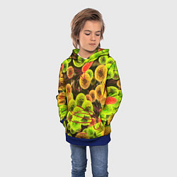 Толстовка-худи детская Вирусы текстура, цвет: 3D-синий — фото 2