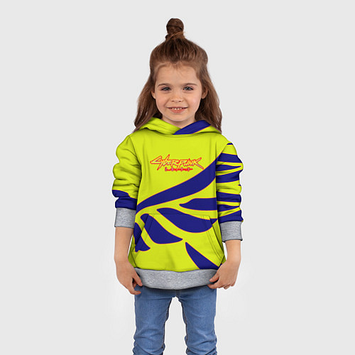 Детская толстовка Cyberpunk 2077 крылья / 3D-Меланж – фото 4
