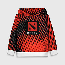 Толстовка-худи детская DOTA 2 краски абстракция, цвет: 3D-белый