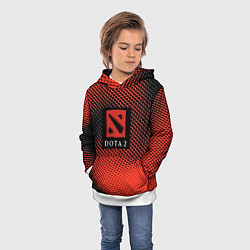 Толстовка-худи детская DOTA 2 краски абстракция, цвет: 3D-белый — фото 2