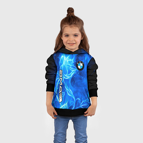 Детская толстовка BMW flower flame / 3D-Черный – фото 4