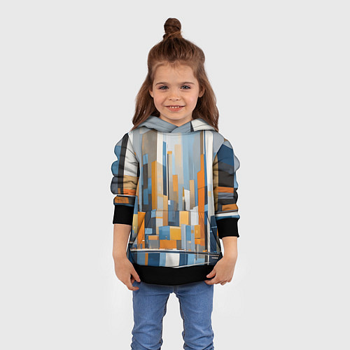 Детская толстовка Архитектура город живопись / 3D-Черный – фото 4