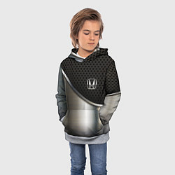 Толстовка-худи детская Honda metal car, цвет: 3D-меланж — фото 2