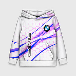 Толстовка-худи детская BMW спортивный стиль, цвет: 3D-белый