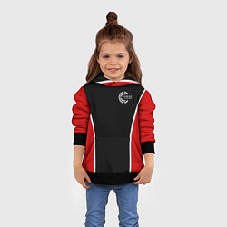 Толстовка-худи детская Черно-красный FIRM, цвет: 3D-черный — фото 2