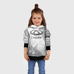 Толстовка-худи детская Chery - white gradient, цвет: 3D-черный — фото 2