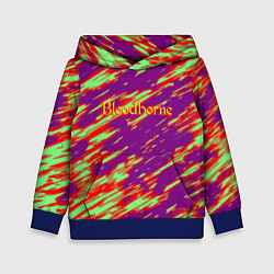 Толстовка-худи детская Bloodborne огненные искры, цвет: 3D-синий