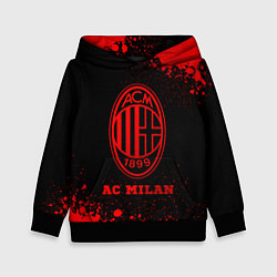 Толстовка-худи детская AC Milan - red gradient, цвет: 3D-черный