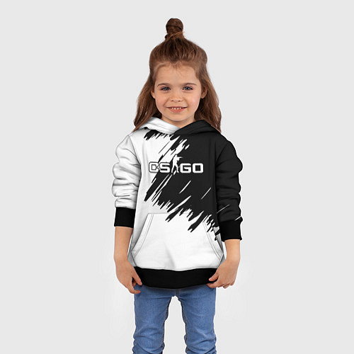 Детская толстовка CSGO белые краски / 3D-Черный – фото 4