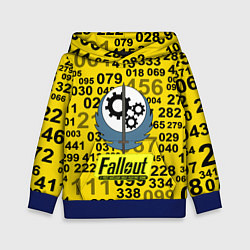 Толстовка-худи детская Fallout pattern symbol, цвет: 3D-синий