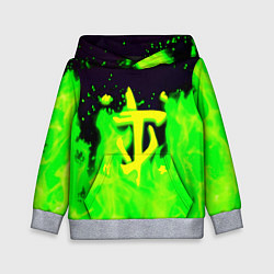 Толстовка-худи детская Doom кислотный огонь лого, цвет: 3D-меланж