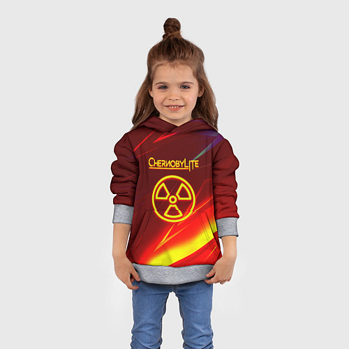 Детская толстовка Чернобыль лайт стрипсы / 3D-Меланж – фото 4