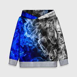 Толстовка-худи детская Столкновение дыма, цвет: 3D-меланж