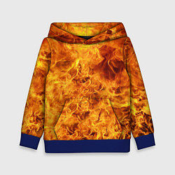 Толстовка-худи детская Весь в огне, цвет: 3D-синий