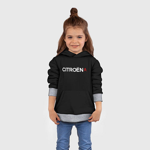 Детская толстовка Citroen logo / 3D-Меланж – фото 4