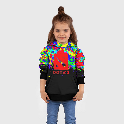 Детская толстовка Dota абстрактные краски / 3D-Черный – фото 4