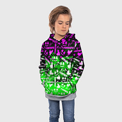 Толстовка-худи детская Fortnite краски кислота, цвет: 3D-меланж — фото 2