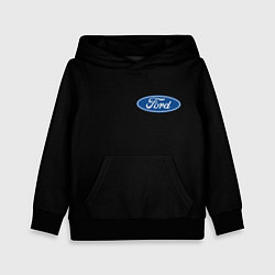 Толстовка-худи детская FORD logo auto, цвет: 3D-черный