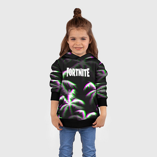 Детская толстовка Fortnite glitch tropix / 3D-Черный – фото 4