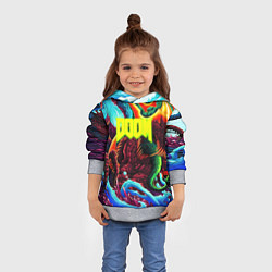 Толстовка-худи детская Doom monster mars, цвет: 3D-меланж — фото 2