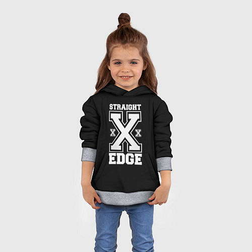 Детская толстовка Straight edge SXE / 3D-Меланж – фото 4