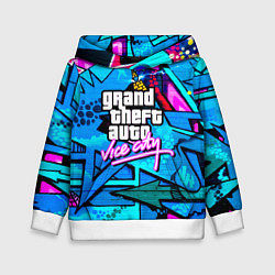 Толстовка-худи детская GTA vice city steel grafity, цвет: 3D-белый