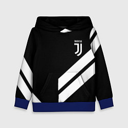 Толстовка-худи детская Juventus line white, цвет: 3D-синий