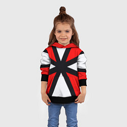 Толстовка-худи детская Полосы амбрелла, цвет: 3D-черный — фото 2