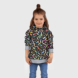 Толстовка-худи детская Осколки витража, цвет: 3D-меланж — фото 2