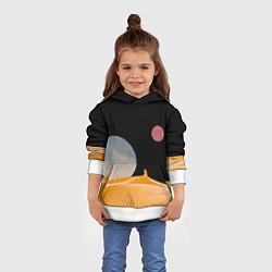 Толстовка-худи детская Arrakis sandworm Dune, цвет: 3D-белый — фото 2