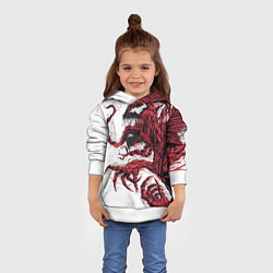 Толстовка-худи детская Carnage - Symbiot, цвет: 3D-белый — фото 2