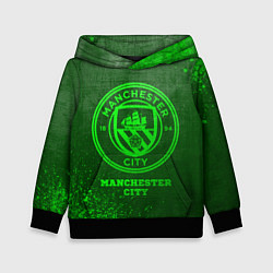 Толстовка-худи детская Manchester City - green gradient, цвет: 3D-черный