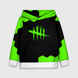 Толстовка-худи детская Dead by daylight hexagon, цвет: 3D-белый