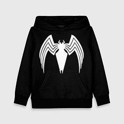 Толстовка-худи детская Venom - spider logo, цвет: 3D-черный
