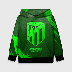 Толстовка-худи детская Atletico Madrid - green gradient, цвет: 3D-черный